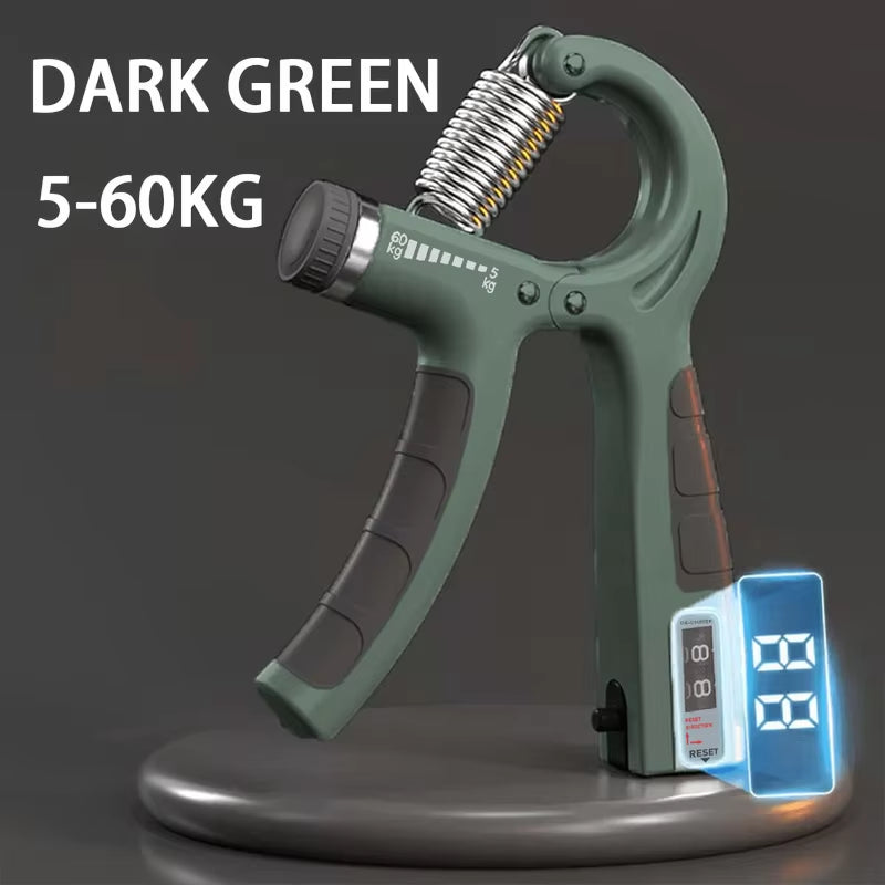 Adjustable Hand Grip Strengthener (5-60Kg) - Build Muscle with Counter for Wrist, Forearm & Hand Training