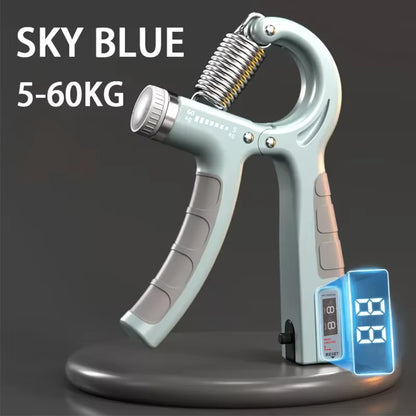 Adjustable Hand Grip Strengthener (5-60Kg) - Build Muscle with Counter for Wrist, Forearm & Hand Training