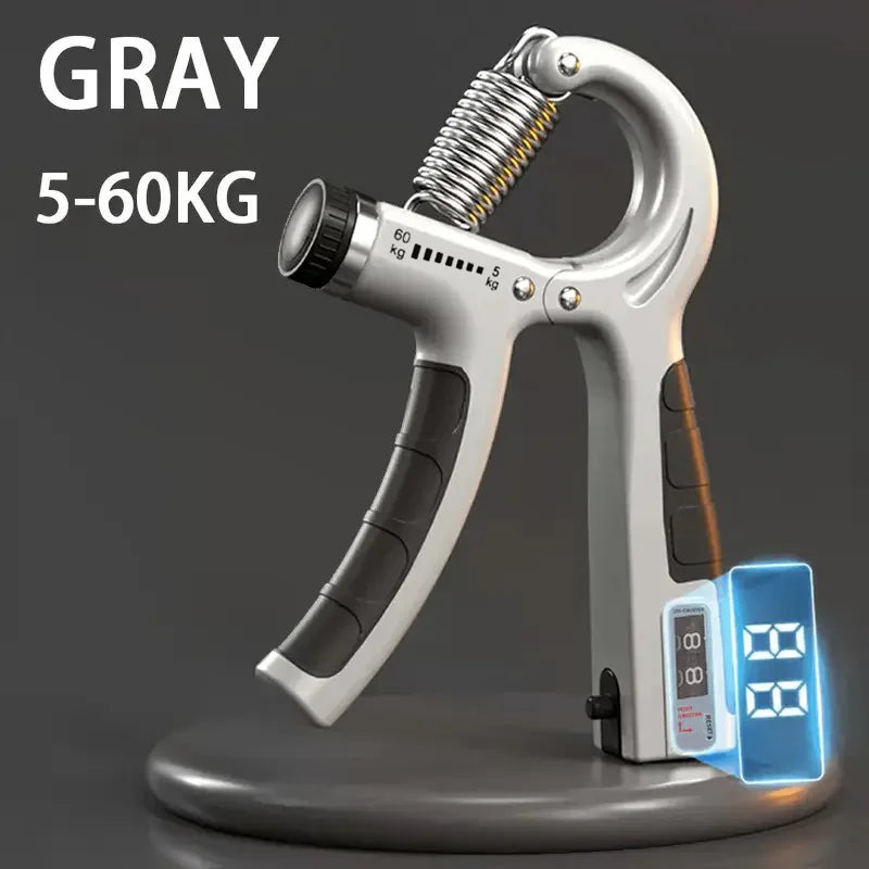 Adjustable Hand Grip Strengthener (5-60Kg) - Build Muscle with Counter for Wrist, Forearm & Hand Training