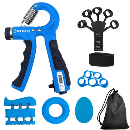 Adjustable Hand Grip Strengthener (5-60Kg) - Build Muscle with Counter for Wrist, Forearm & Hand Training